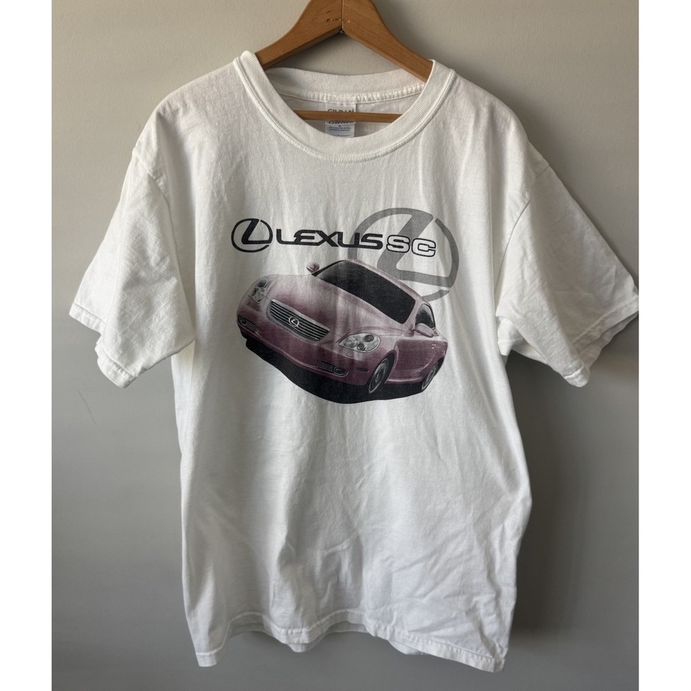 VTG Lexus Shirt Large White Lexus SC Graphic Tee 90s Y2K  Toyota Men's Large